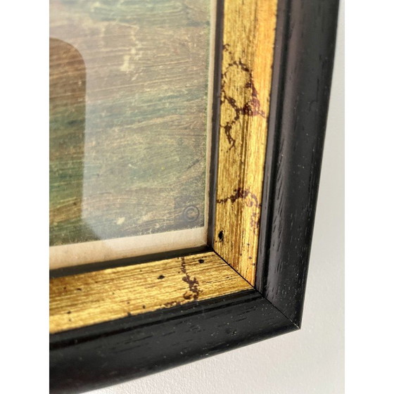 Image 1 of Gerahmter Vintage-Druck mit religiösem Motiv: Die Todesangst im Garten Gethsemane, 1930er Jahre