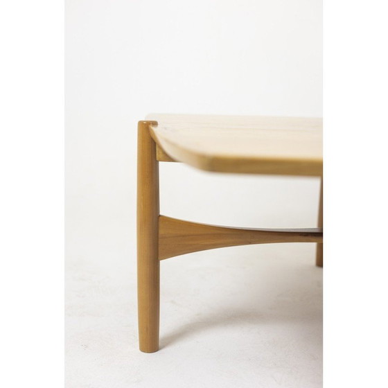 Image 1 of Viereckiger Couchtisch aus Kirschbaumholz, Dänemark 1970