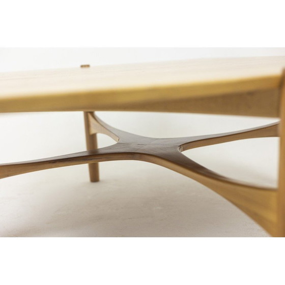 Image 1 of Viereckiger Couchtisch aus Kirschbaumholz, Dänemark 1970