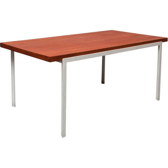 Image 1 of Vintage Couchtisch aus Teakholz und Metall, 1960er Jahre