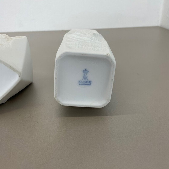 Image 1 of Paar Vintage Op Art Porzellanvasen von Ak Kaiser, Deutschland 1970er Jahre