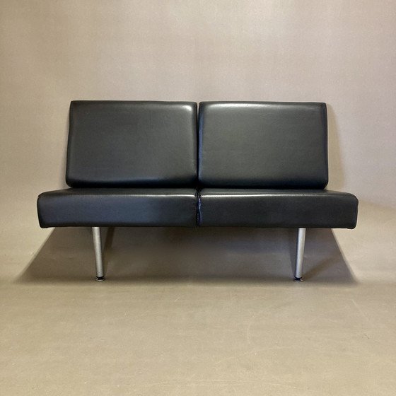 Image 1 of Hängesofa Leder Schwarz Und Metall Skandinavisches Design.