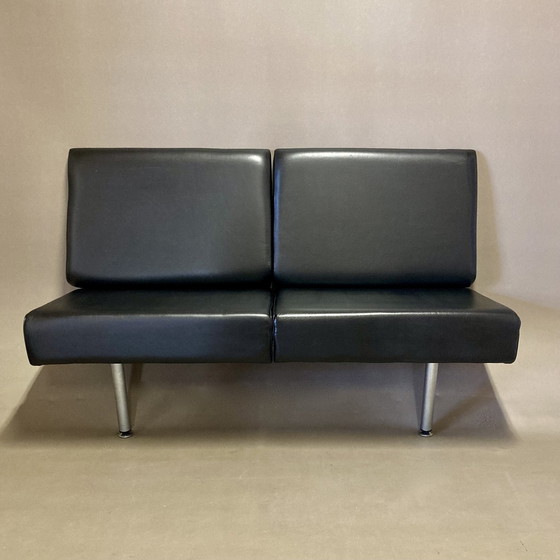 Image 1 of Hängesofa Leder Schwarz Und Metall Skandinavisches Design.