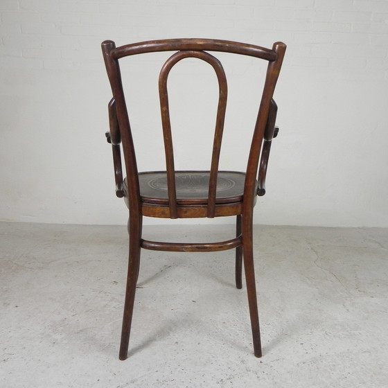 Image 1 of Buchenholzsessel mit Armlehnen im Thonet-Stil, 1920er Jahre