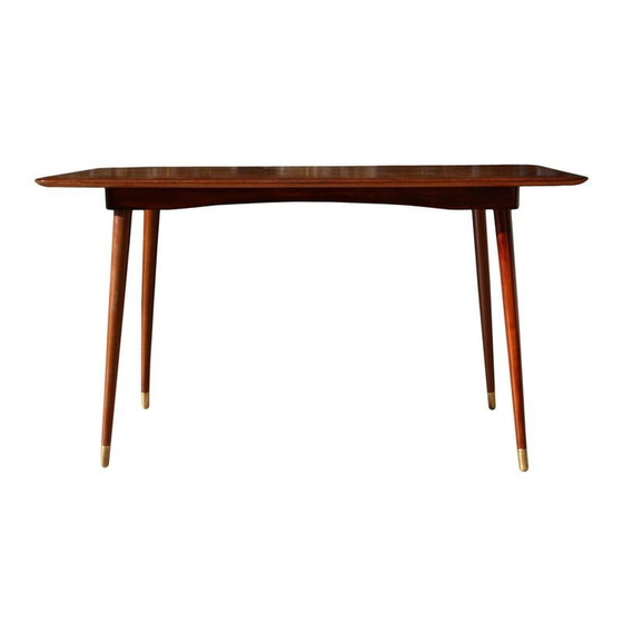 Image 1 of Vintage Beistelltisch aus Holz mit konischen Beinen, Deutschland 1960