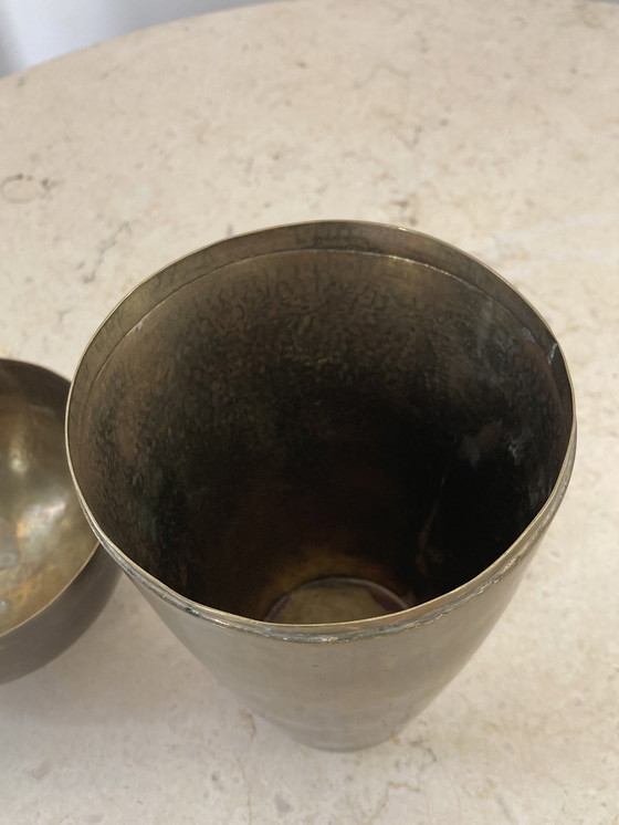 Image 1 of Bauhaus Art Deco Ära Messing Krug. 1930s