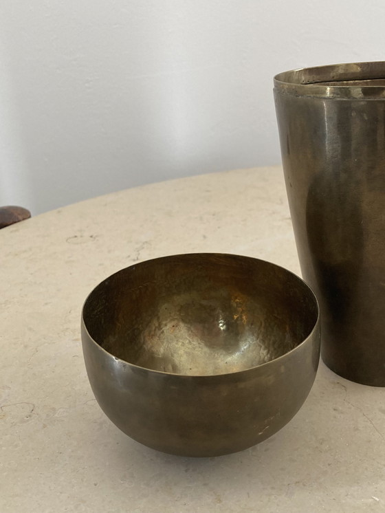 Image 1 of Bauhaus Art Deco Ära Messing Krug. 1930s