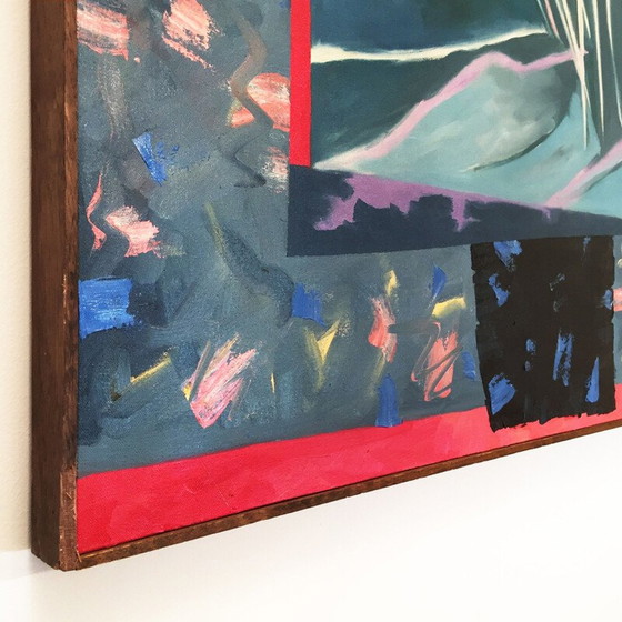 Image 1 of Vintage-Gemälde "Palm's Parade" von Richard Frank, 1980