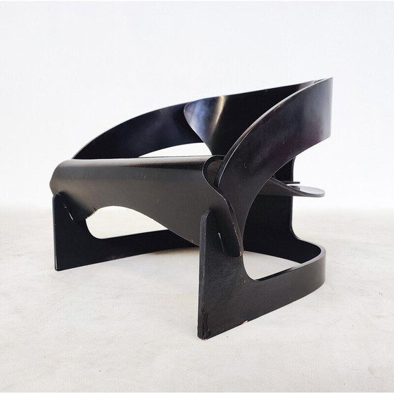 Image 1 of Mid Century Holzsessel Modell 4801 von Joe Colombo für Kartell, 1960er Jahre