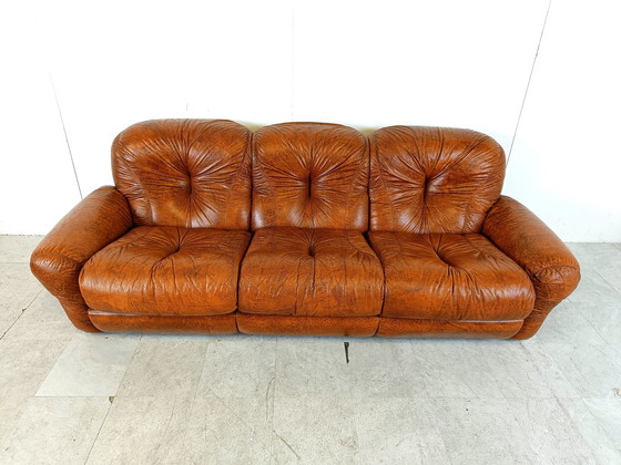 Image 1 of Mid Century Italienisches 3-Sitzer Sofa, 1970S