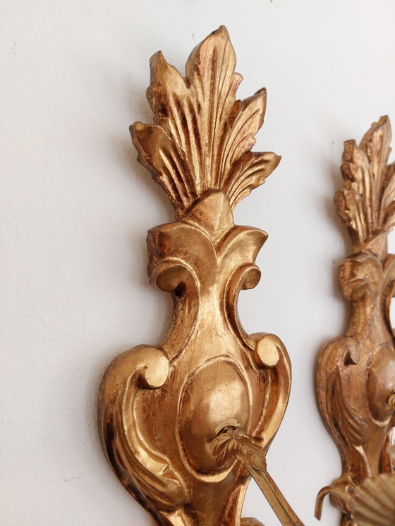 Image 1 of 2x Vintage italienische Wandleuchte