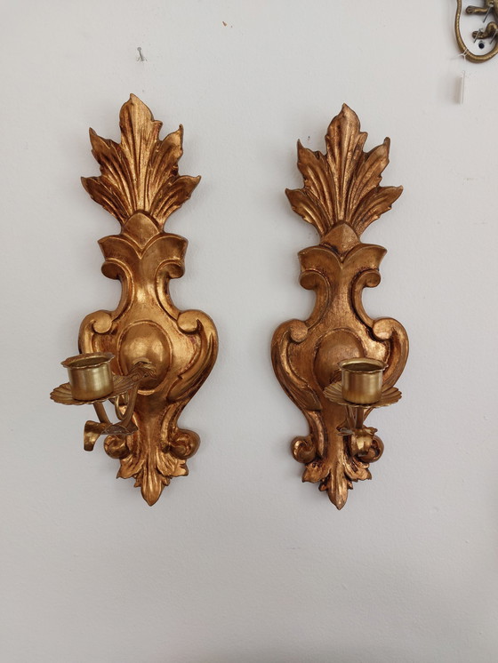 Image 1 of 2x Vintage italienische Wandleuchte