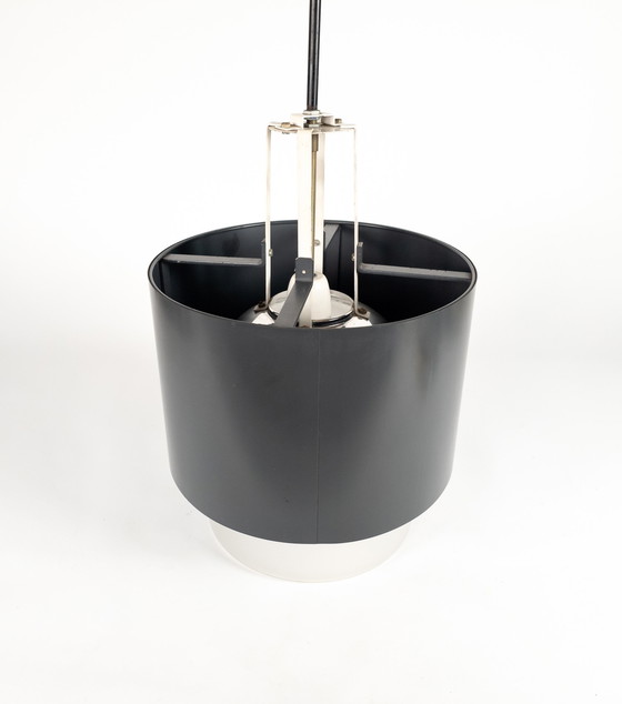 Image 1 of Philips - Louis Kalff - NX-Serie - XL-Hängelampe - Metall - satiniertes Glas - 60er Jahre