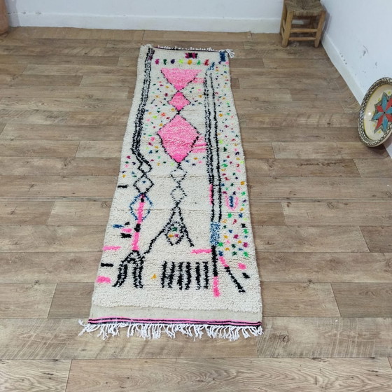 Image 1 of Bunter Berberteppich für den Flur 85 × 250 Cm - Buntes Berber-Läuferteppich 85 × 250 Cm