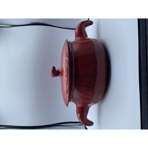 Emaillierte Vintage-Kanne von Charles Voltz für Vallauris