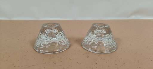 Vintage Set Eisblock-Kerzenständer