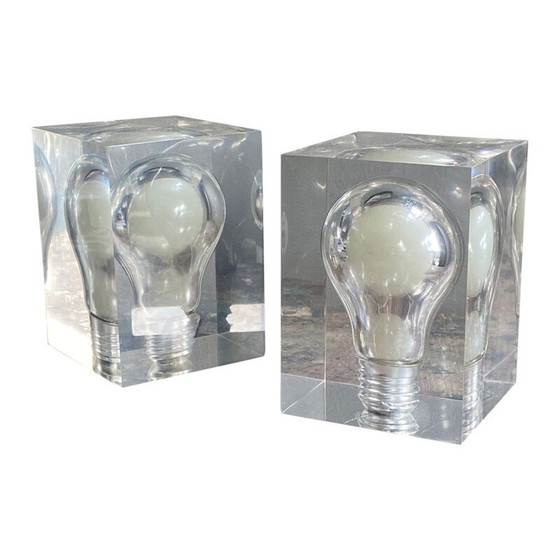 Image 1 of Paar Vintage-Skulpturen "Glow In The Dark" von Pierre Giraudon, 1970