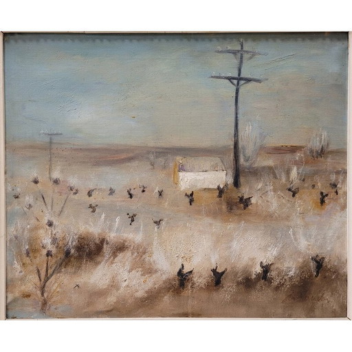 Vintage Öl auf Leinwand "La Mancha", 1974