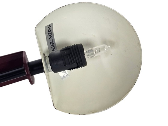 Image 1 of Herda Holland - Niederländisches Design - Modell B1412 - Halogen - Bordeaux - 80er Jahre