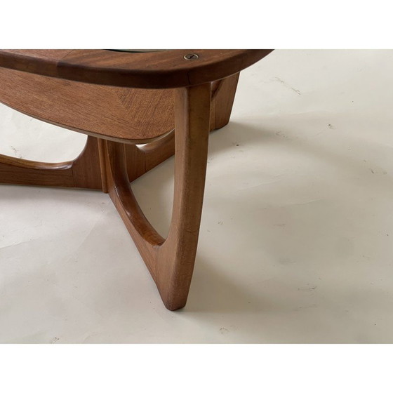 Image 1 of Vintage Couchtisch aus Teakholz und Glas, UK 1970