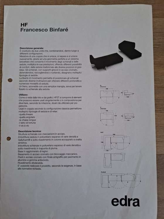 Image 1 of Edra L'Homme Et La Femme Ecksofa von Francesco Binfaré 1993