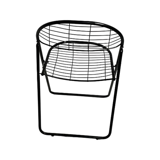 Image 1 of Niels Gammelgaard - IKEA - Drahtstuhl - klappbar - schwarz - mehrfach vorrätig - 1980er Jahre