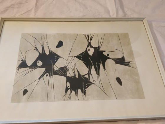 Image 1 of Werner Brattig - Fische - Lithografie/Siebdruck - Signiertes und nummeriertes Original (9/200)