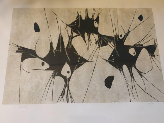Image 1 of Werner Brattig - Fische - Lithografie/Siebdruck - Signiertes und nummeriertes Original (9/200)