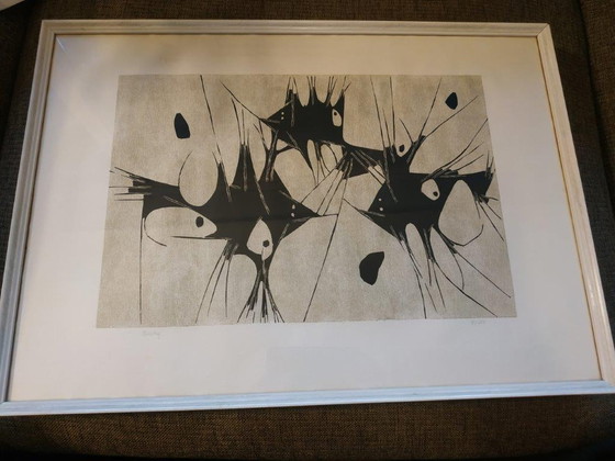 Image 1 of Werner Brattig - Fische - Lithografie/Siebdruck - Signiertes und nummeriertes Original (9/200)