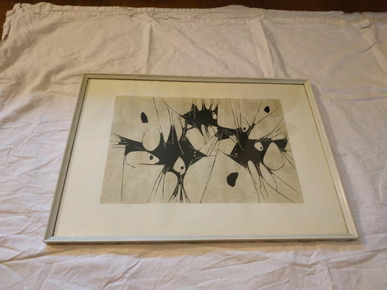 Image 1 of Werner Brattig - Fische - Lithografie/Siebdruck - Signiertes und nummeriertes Original (9/200)