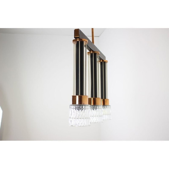 Image 1 of Vintage-Kronleuchter aus Metall von Drukov, Tschechoslowakei 1970