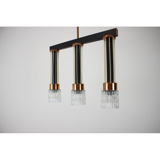 Image 1 of Vintage-Kronleuchter aus Metall von Drukov, Tschechoslowakei 1970