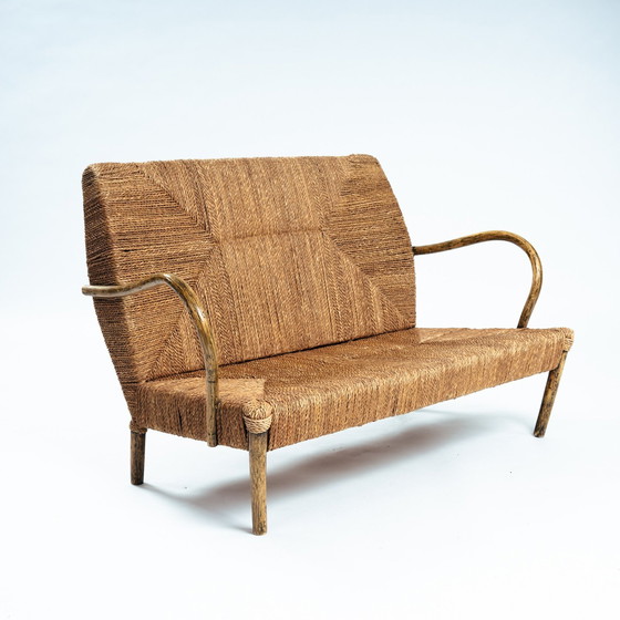 Image 1 of Japanisches Seil-Bambus-Sofa, 1970er Jahre