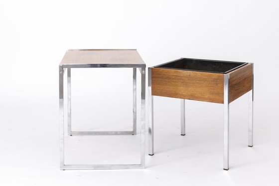 Image 1 of Vintage Set, Beistelltisch + Blumentopftisch, 1960er Jahre