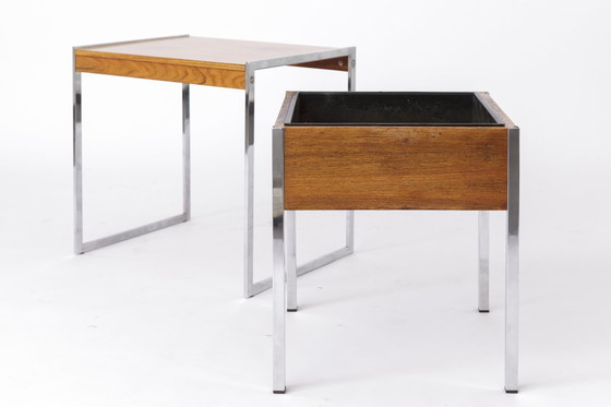 Image 1 of Vintage Set, Beistelltisch + Blumentopftisch, 1960er Jahre