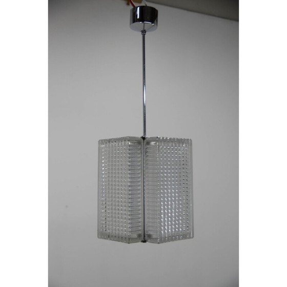 Image 1 of Mid-Century Glas-Hängeleuchte, Tschechoslowakei 1970er Jahre