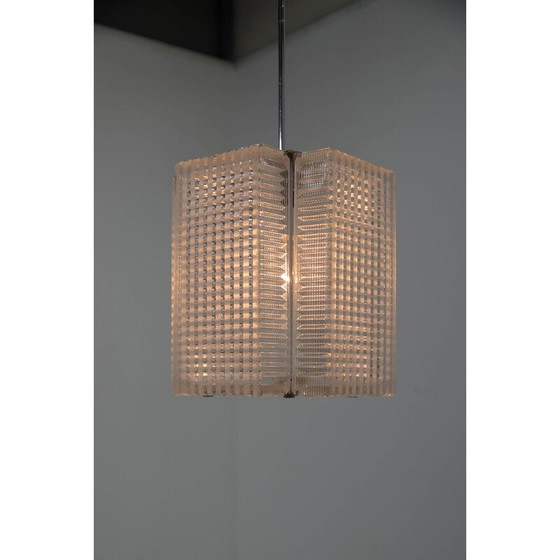 Image 1 of Mid-Century Glas-Hängeleuchte, Tschechoslowakei 1970er Jahre