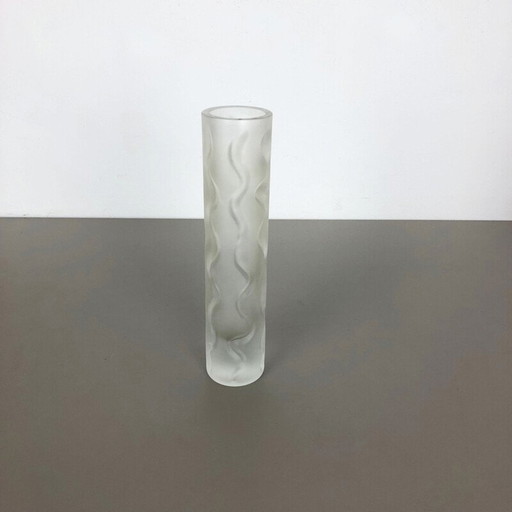 Vintage Vase aus mundgeblasenem Glas von Peill und Putzler, Deutschland 1970