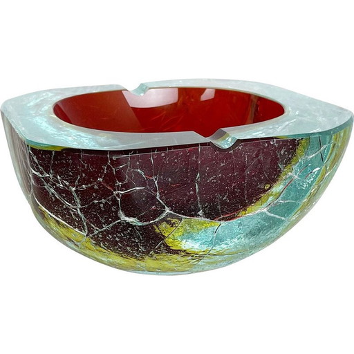 Aschenbecher aus Muranoglas, Italien 1970er Jahre