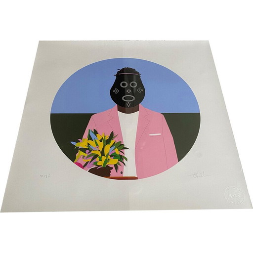 Vintage Gemälde "Flower Boy" von Dennis Osadebe