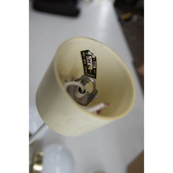 Image 1 of Satz von 3 Vintage-Kronleuchtern aus Messing und Opalglas für Elektroinstala Decin, 1960