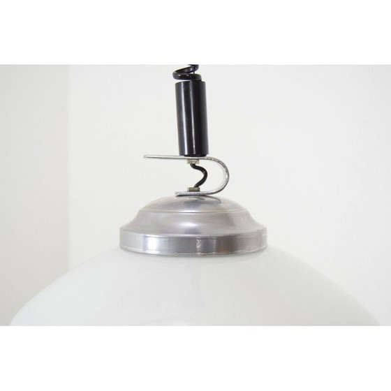 Image 1 of Verstellbarer Vintage-Kronleuchter aus Glas und Metall, Tschechoslowakei 1970