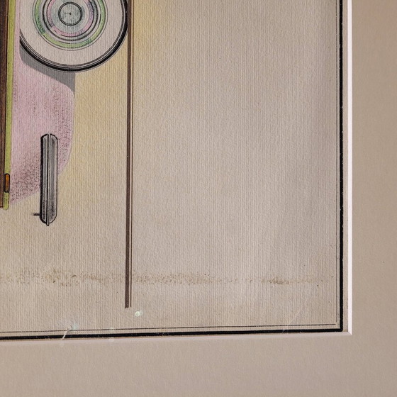 Image 1 of Vintage-Zeichnung "Prototype de voiture", Frankreich