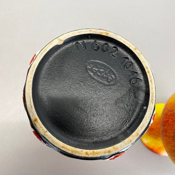 Image 1 of Paar Vasen aus Keramik "Gelb-Rot" von Jasba, Deutschland 1970er Jahre