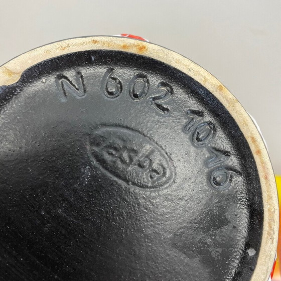 Image 1 of Paar Vasen aus Keramik "Gelb-Rot" von Jasba, Deutschland 1970er Jahre