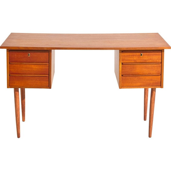 Image 1 of Alter dänischer Teakholz-Schreibtisch, 1970er Jahre