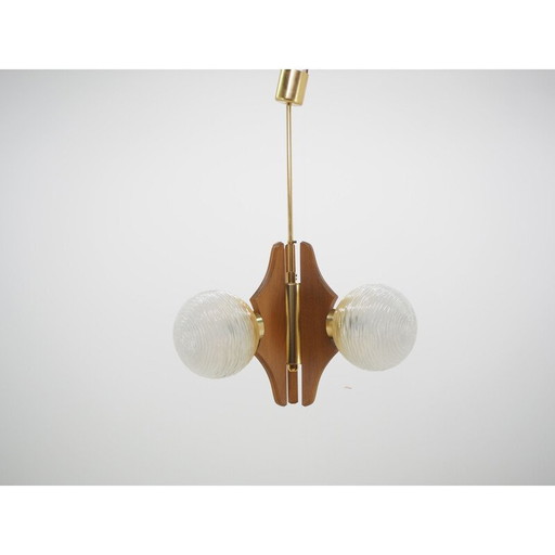 Vintage-Kronleuchter aus Holz, Tschechoslowakei 1960