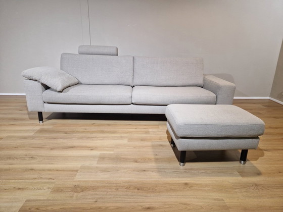 Image 1 of Machalke 4-Sitzer Sofa - Hocker - Grau - Stoff - Design