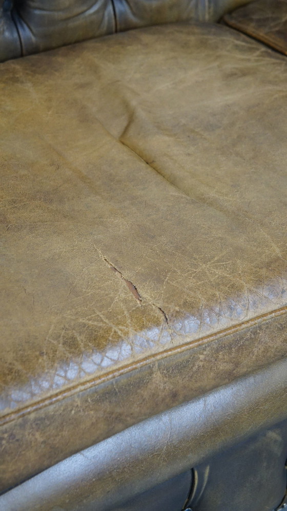 Image 1 of Rindsleder Chesterfield Sofa