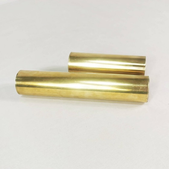 Image 1 of Paar Vintage-Kerzenhalter aus Messing, Dänemark 1960